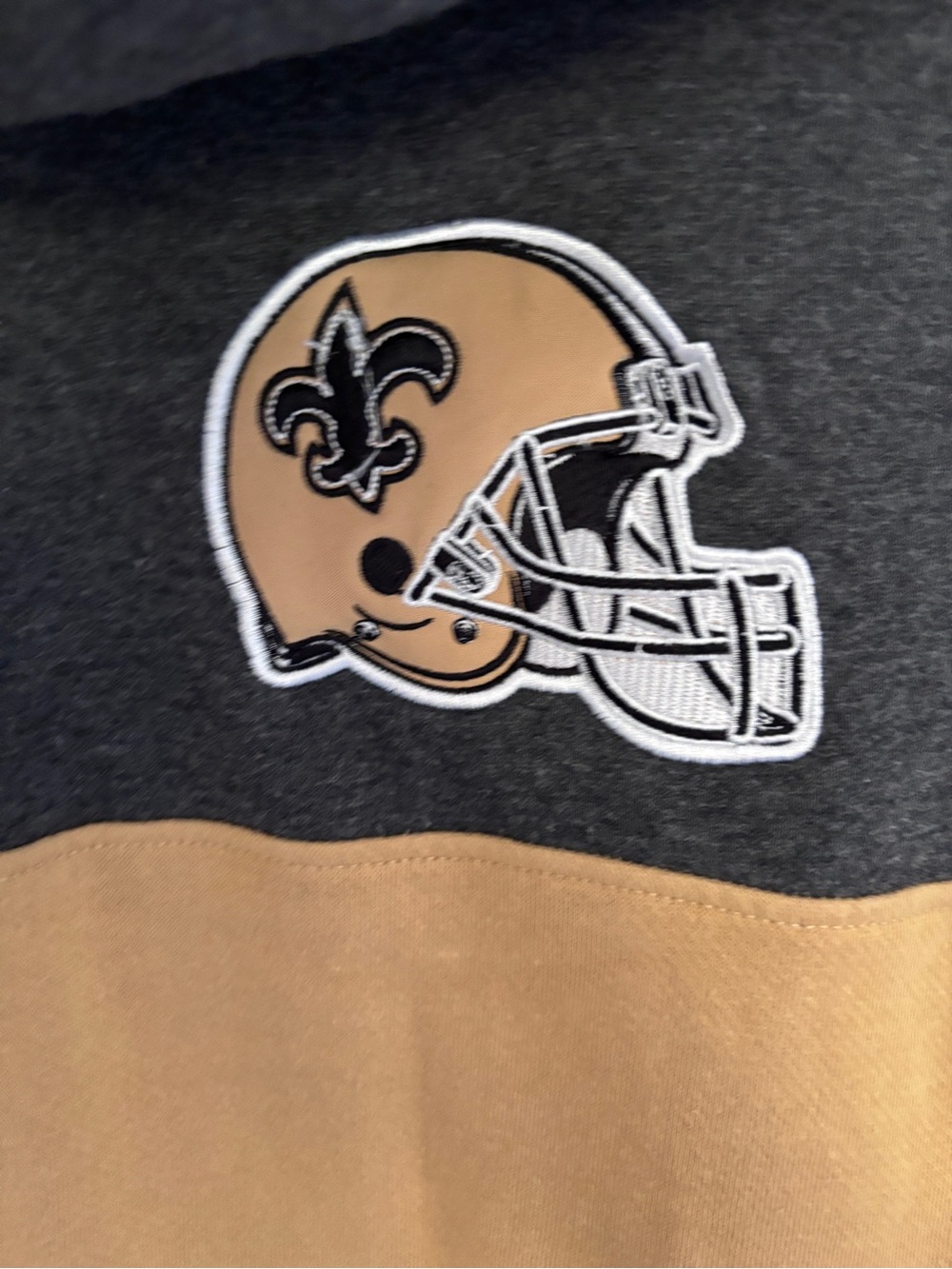 New Orleans Saints NFL Starter Brand Men's Gray, Gold & Black Pullover Hoodie XL - Picture 6 of 12